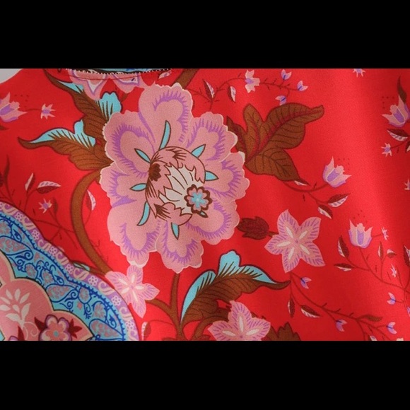 New Boho Gypsy Festival Kimono Duster Robe Jacket Top - Picture 4 of 5